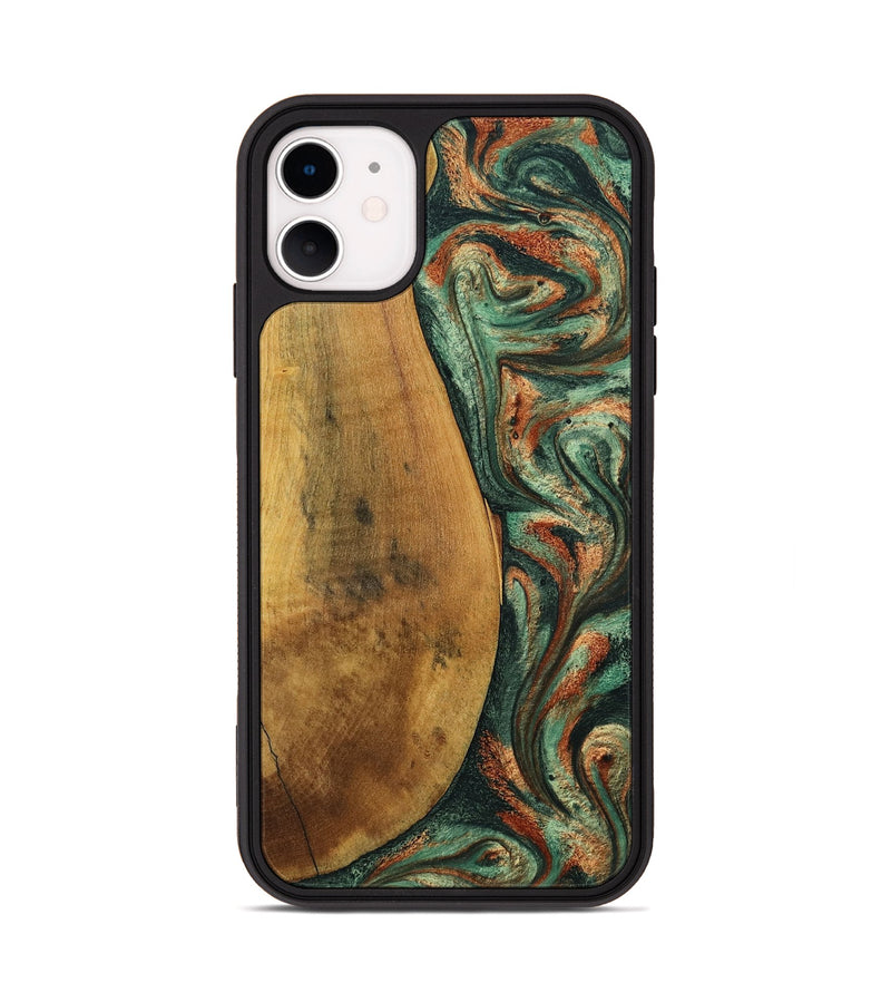 iPhone 11 Wood Phone Case - Kaeden (Green, 799402)