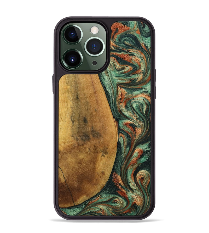 iPhone 13 Pro Max Wood Phone Case - Kaeden (Green, 799402)
