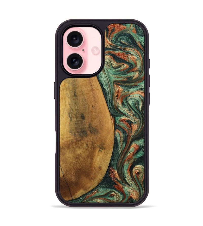 iPhone 16 Wood Phone Case - Kaeden (Green, 799402)
