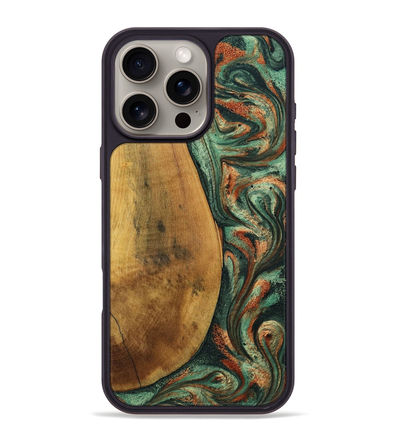 iPhone 16 Pro Max Wood Phone Case - Kaeden (Green, 799402)