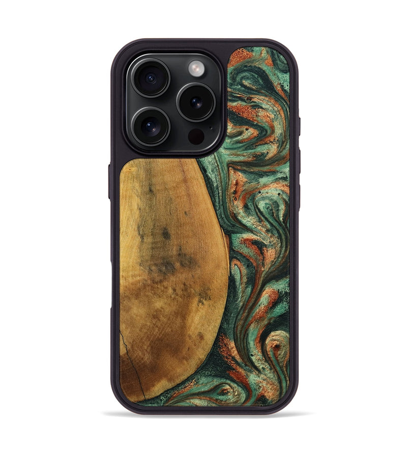 iPhone 16 Pro Wood Phone Case - Kaeden (Green, 799402)