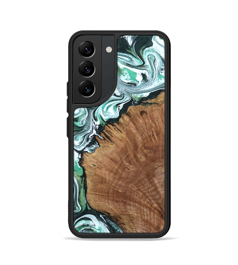 Galaxy S22 Wood Phone Case - Anne (Green, 799403)