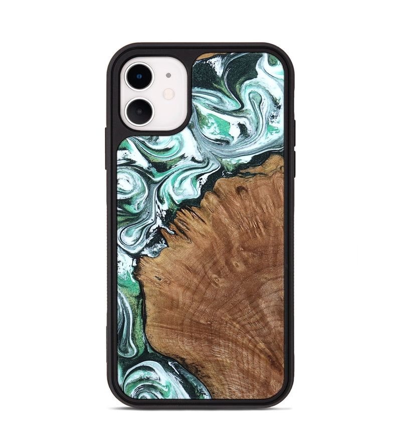 iPhone 11 Wood Phone Case - Anne (Green, 799403)