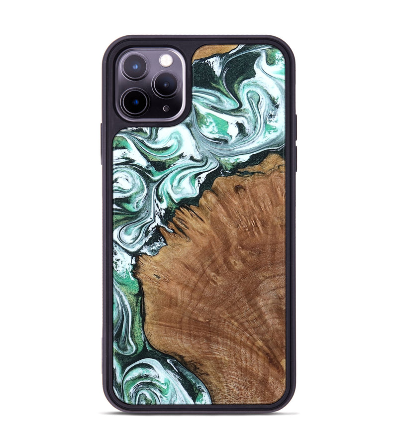 iPhone 11 Pro Max Wood Phone Case - Anne (Green, 799403)