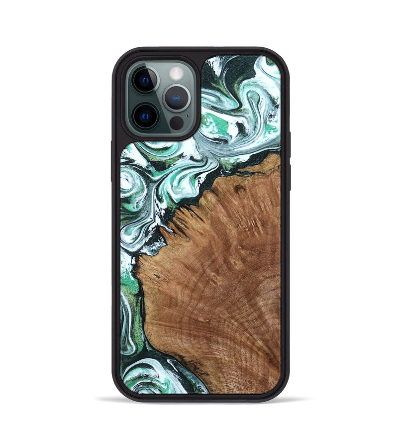iPhone 12 Pro Wood Phone Case - Anne (Green, 799403)