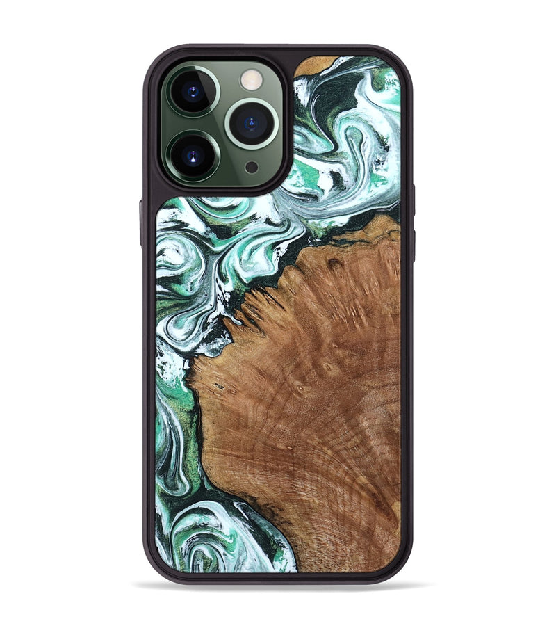 iPhone 13 Pro Max Wood Phone Case - Anne (Green, 799403)