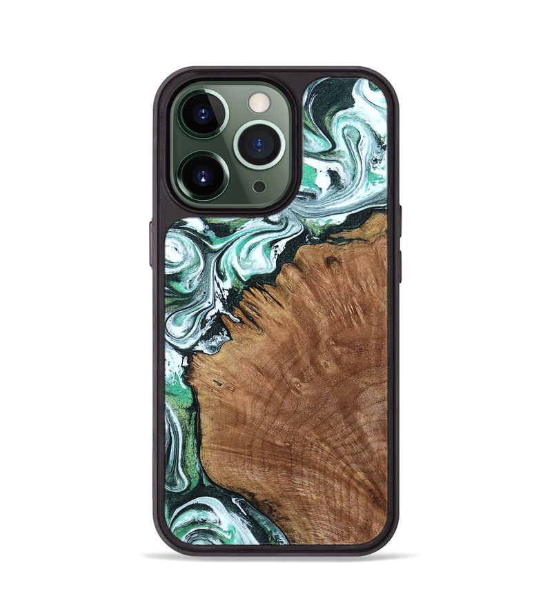 iPhone 13 Pro Wood Phone Case - Anne (Green, 799403)