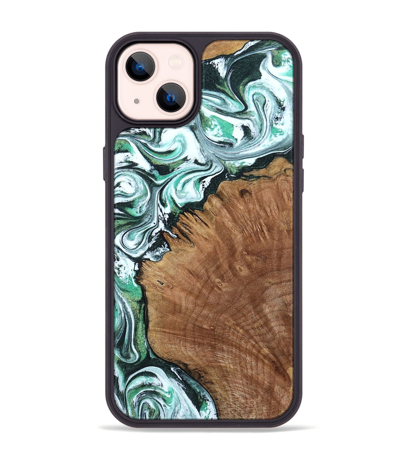 iPhone 14 Plus Wood Phone Case - Anne (Green, 799403)