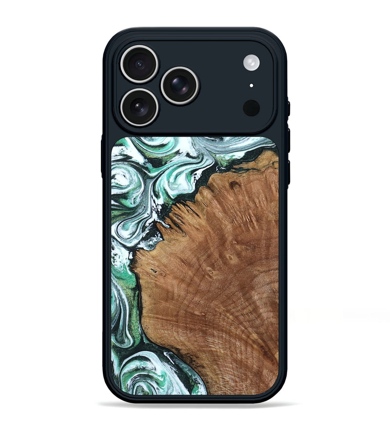 iPhone 17 Pro Max Wood Phone Case - Anne (Green, 799403)
