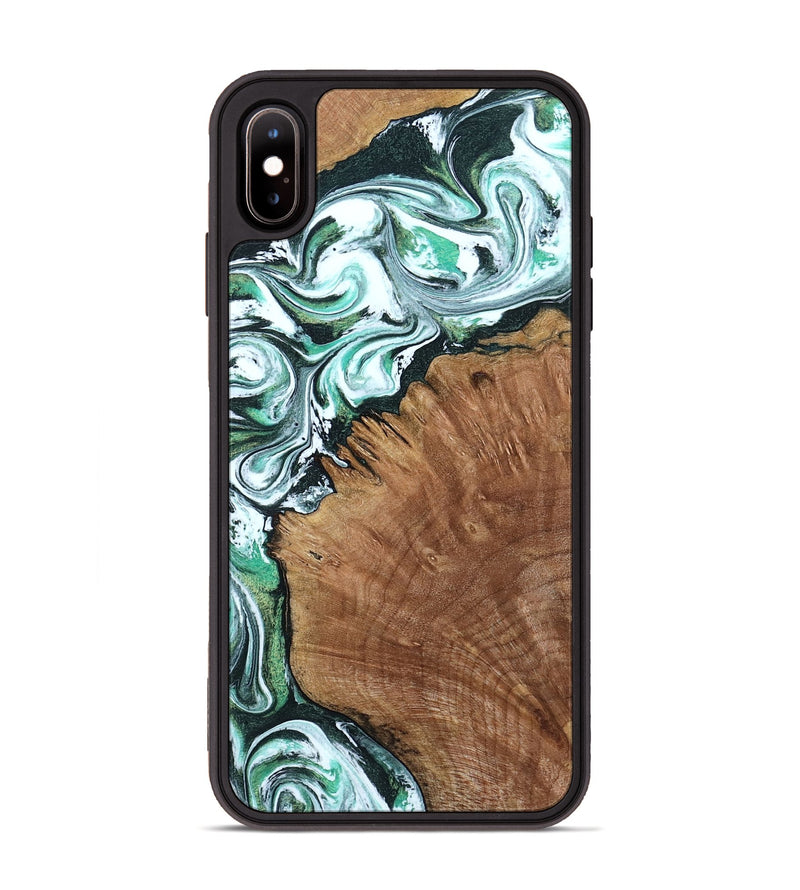 iPhone Xs Max Wood Phone Case - Anne (Green, 799403)