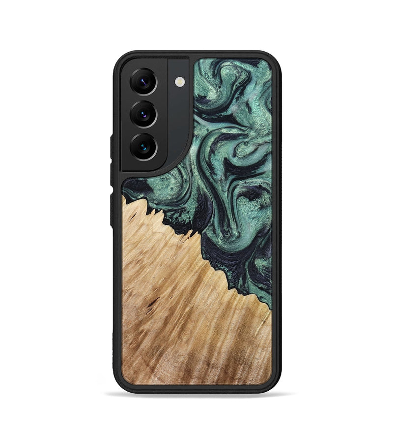 Galaxy S22 Wood Phone Case - Dee (Green, 799404)