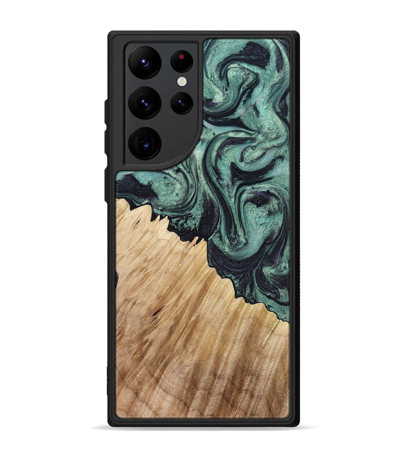 Galaxy S22 Ultra Wood Phone Case - Dee (Green, 799404)