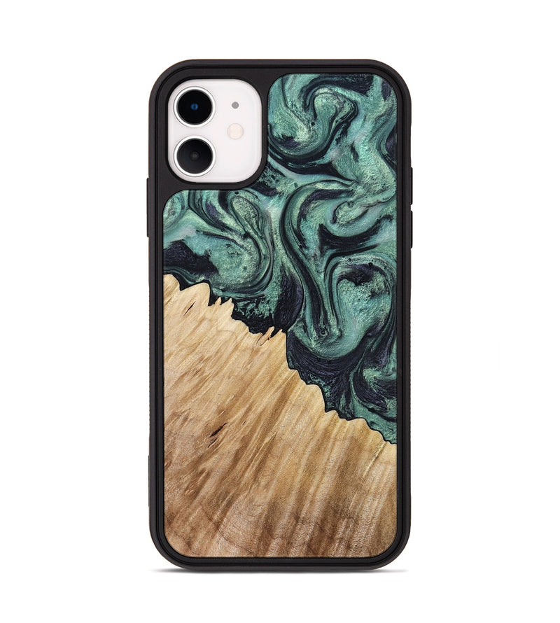 iPhone 11 Wood Phone Case - Dee (Green, 799404)