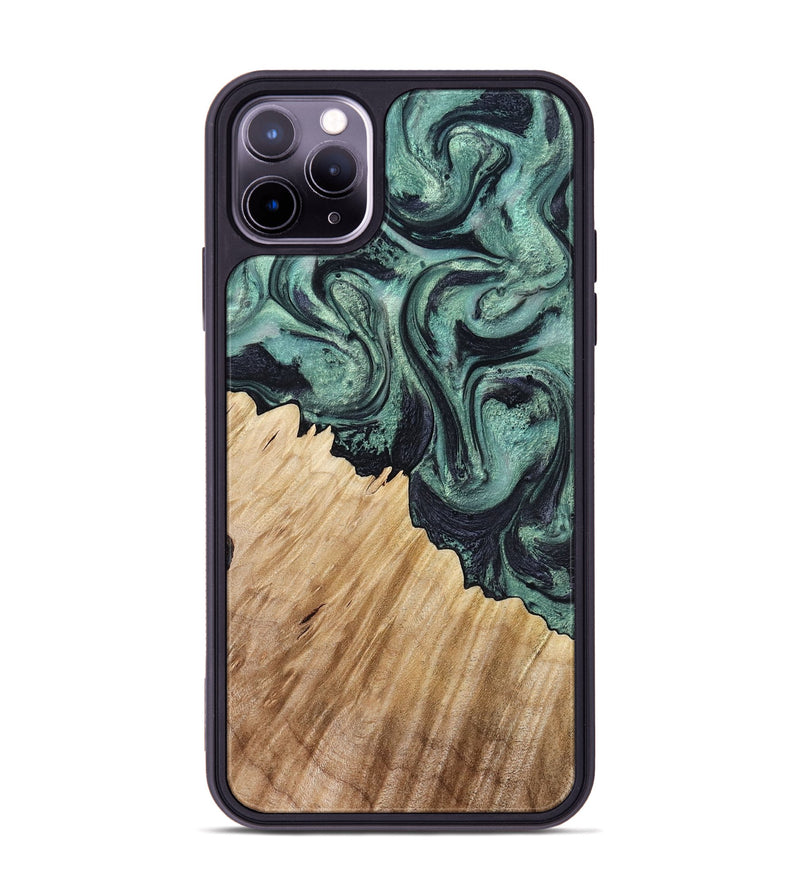 iPhone 11 Pro Max Wood Phone Case - Dee (Green, 799404)