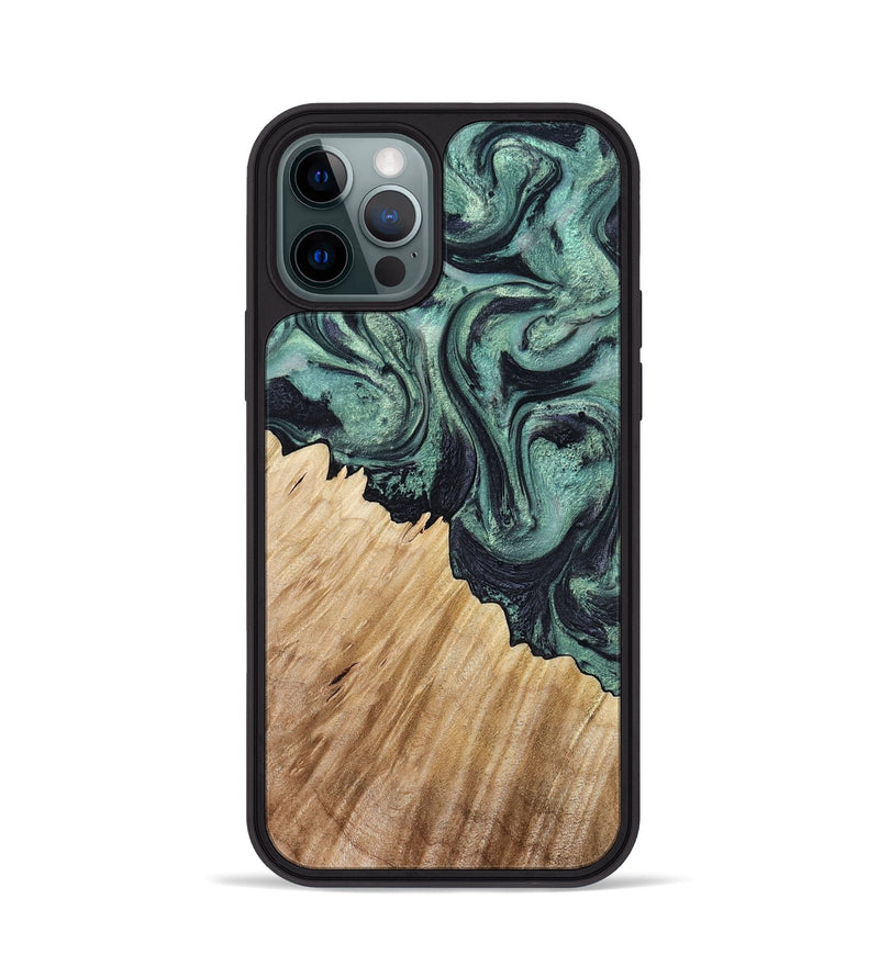 iPhone 12 Pro Wood Phone Case - Dee (Green, 799404)