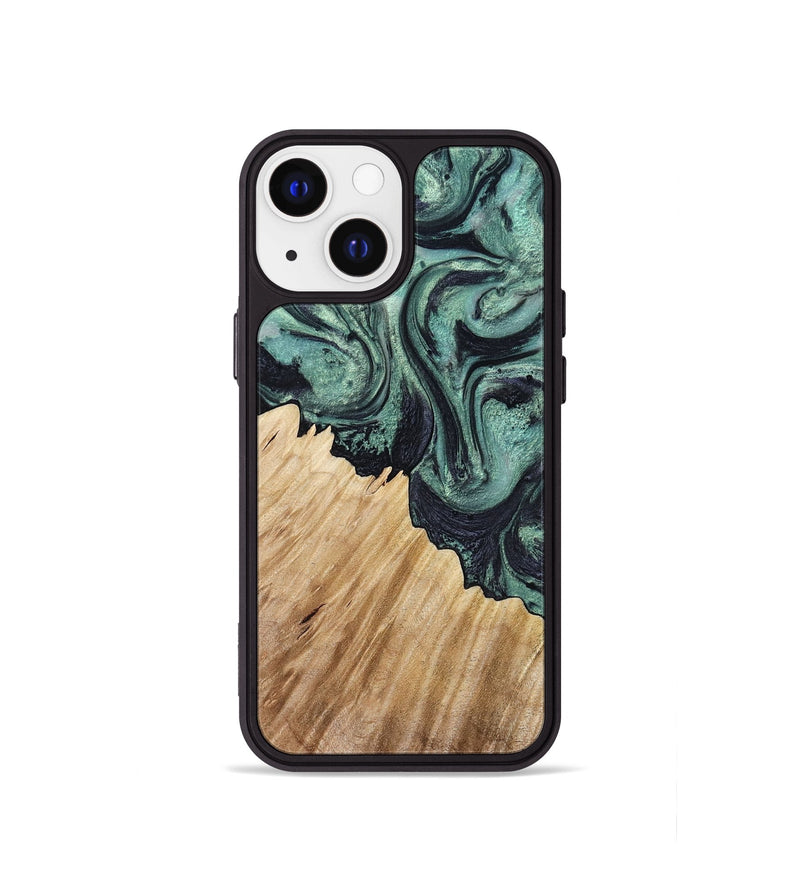 iPhone 13 mini Wood Phone Case - Dee (Green, 799404)