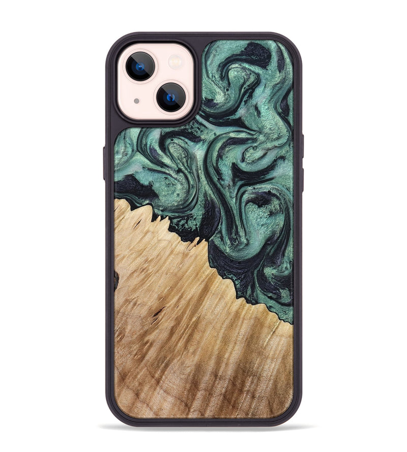 iPhone 14 Plus Wood Phone Case - Dee (Green, 799404)