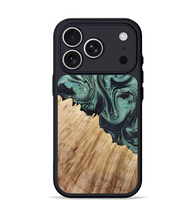 iPhone 17 Pro Wood Phone Case - Dee (Green, 799404)