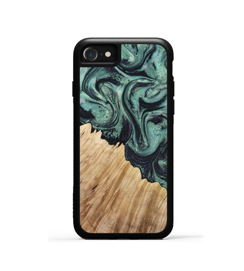 iPhone SE Wood Phone Case - Dee (Green, 799404)