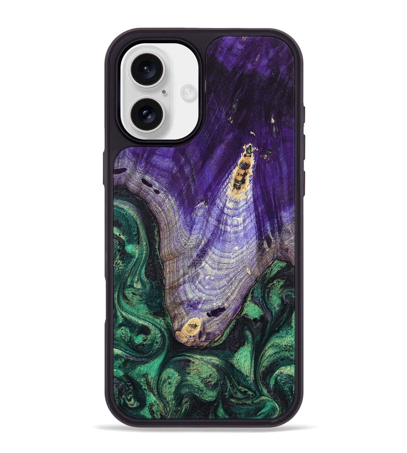 iPhone 16 Plus Wood Phone Case - Nala (Green, 799405)