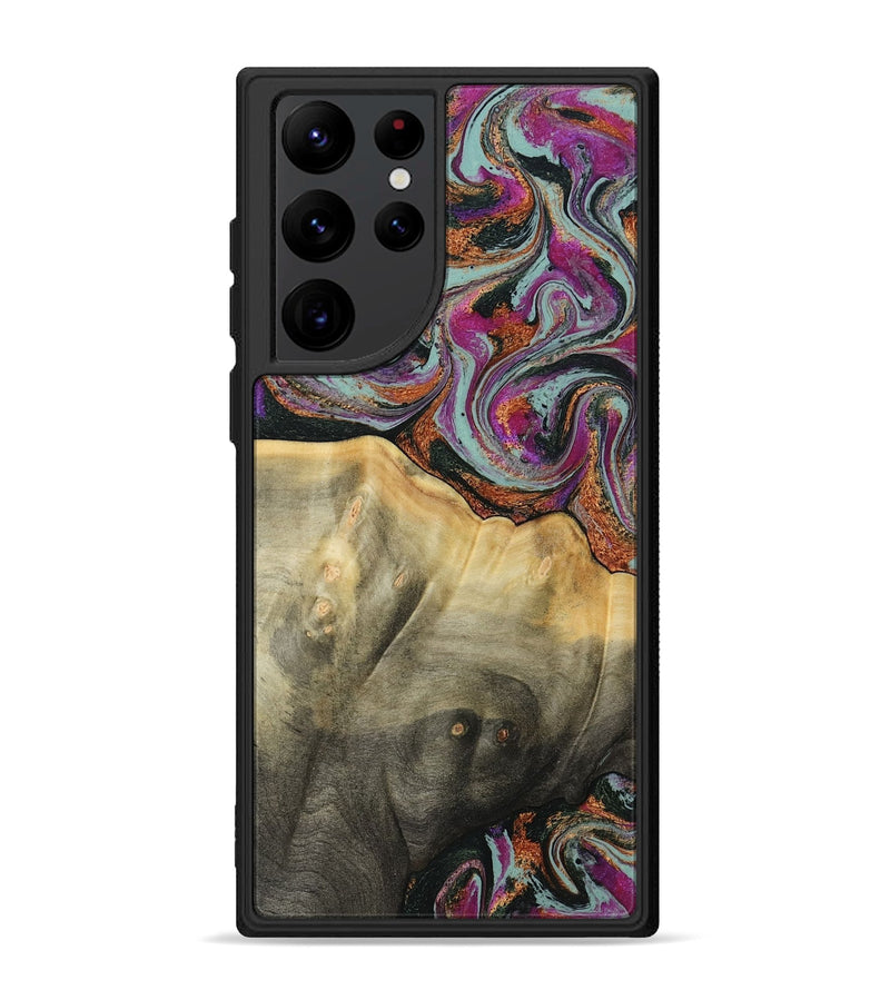 Galaxy S22 Ultra Wood Phone Case - Matheo (Green, 799407)