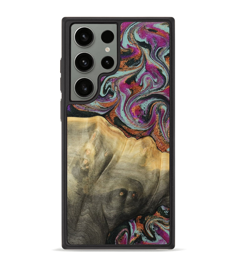 Galaxy S23 Ultra Wood Phone Case - Matheo (Green, 799407)