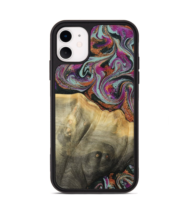 iPhone 11 Wood Phone Case - Matheo (Green, 799407)