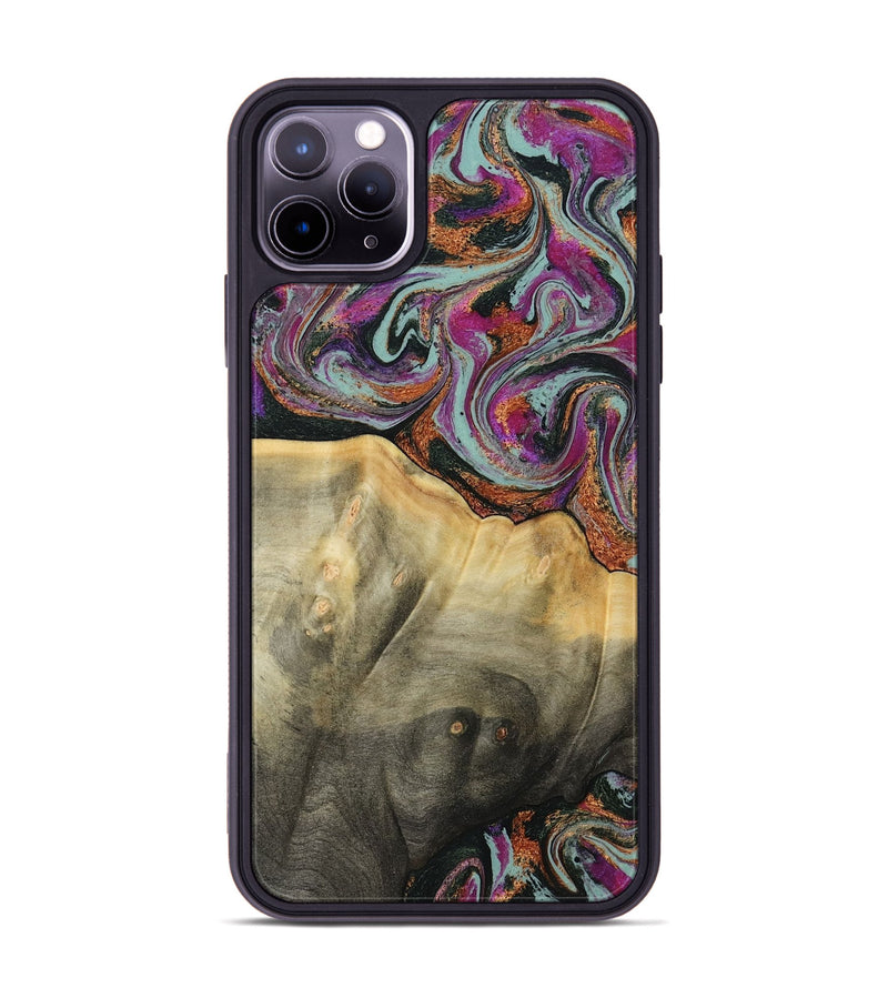 iPhone 11 Pro Max Wood Phone Case - Matheo (Green, 799407)