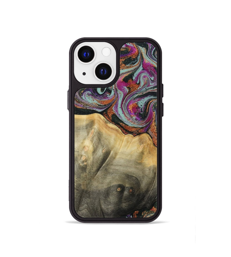 iPhone 13 mini Wood Phone Case - Matheo (Green, 799407)