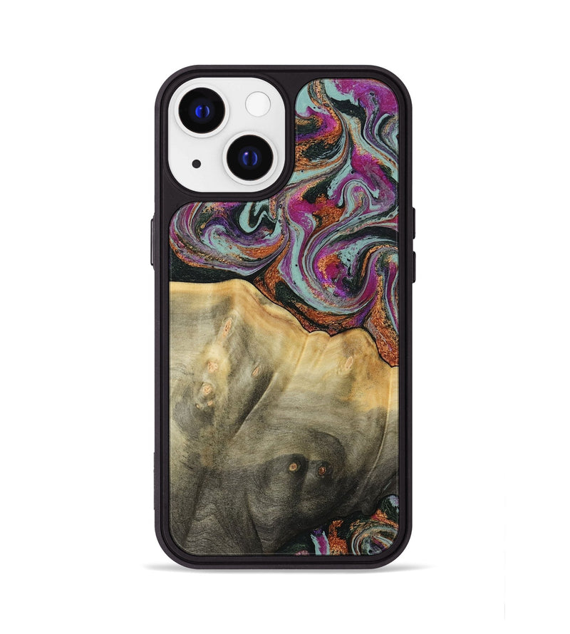 iPhone 13 Wood Phone Case - Matheo (Green, 799407)