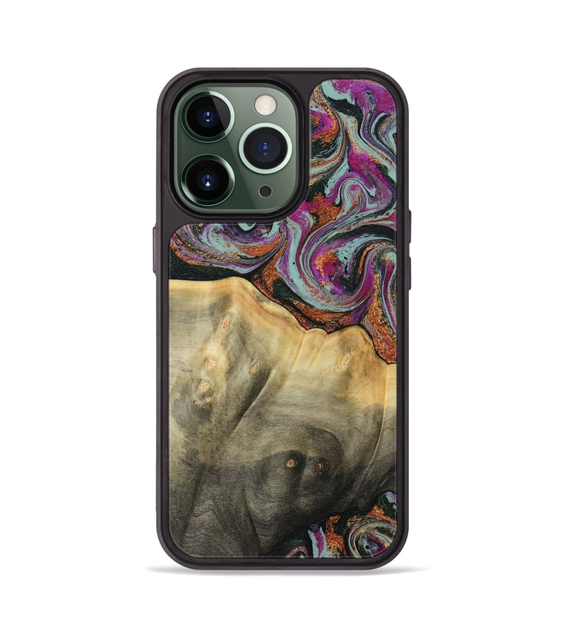 iPhone 13 Pro Wood Phone Case - Matheo (Green, 799407)