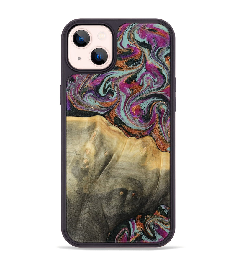 iPhone 14 Plus Wood Phone Case - Matheo (Green, 799407)