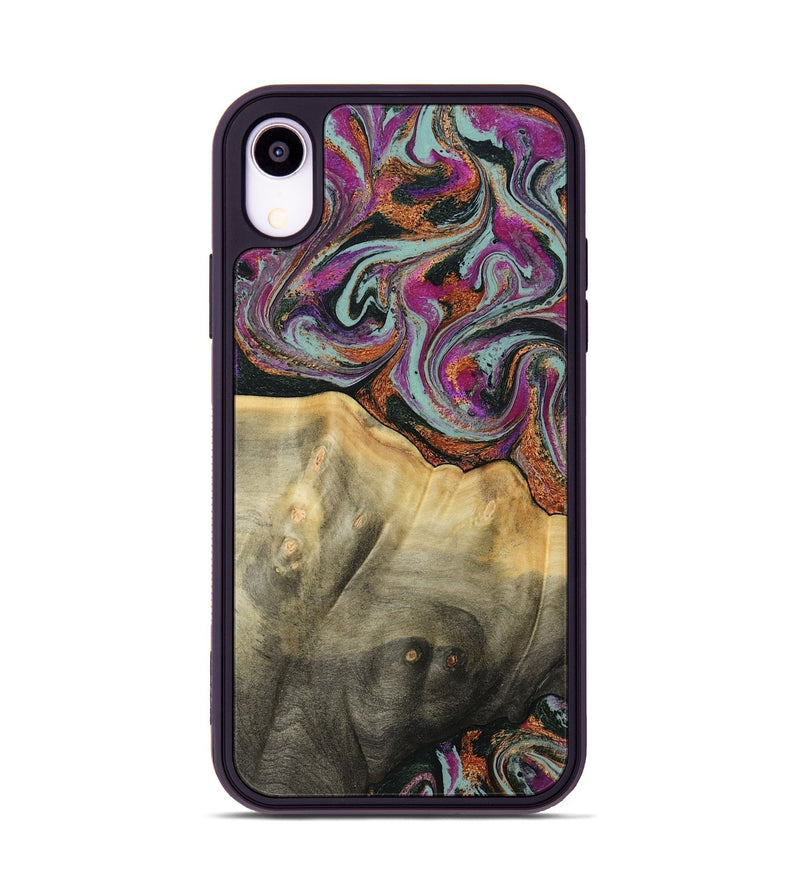 iPhone Xr Wood Phone Case - Matheo (Green, 799407)