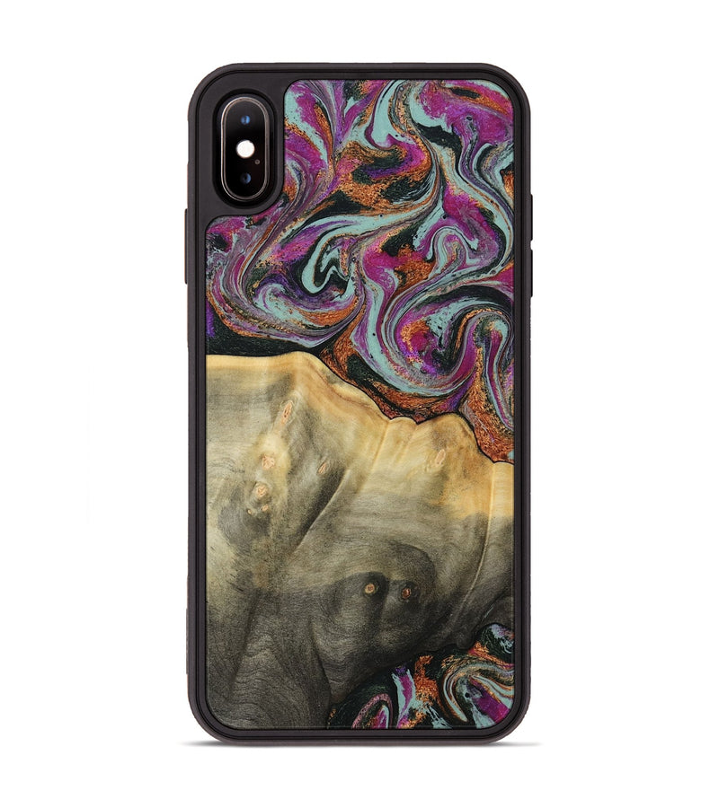 iPhone Xs Max Wood Phone Case - Matheo (Green, 799407)