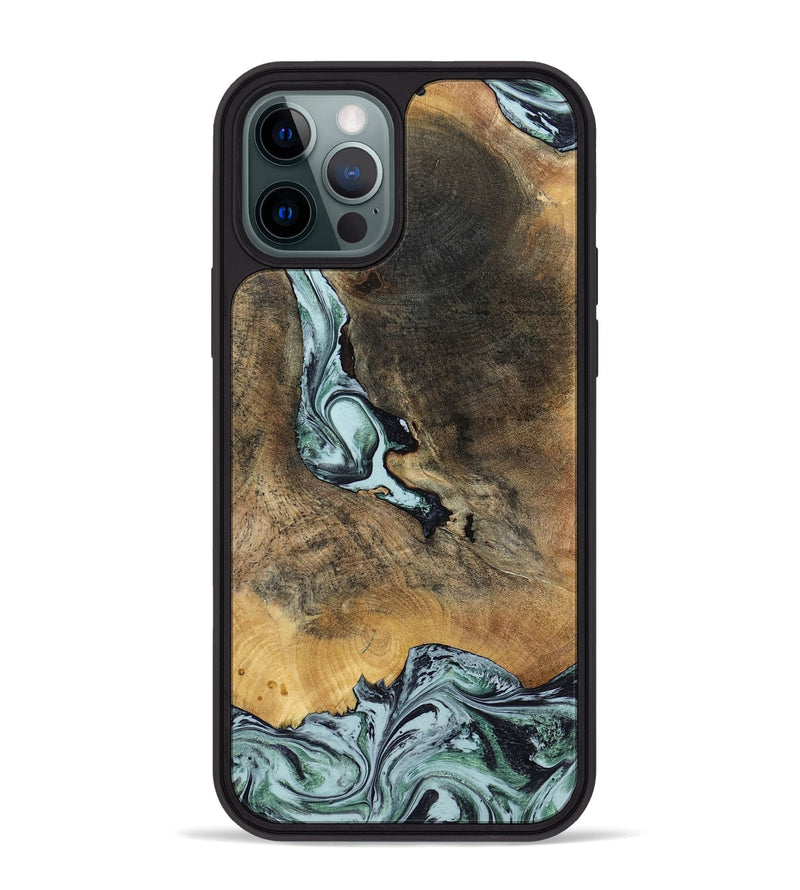 iPhone 12 Pro Max Wood Phone Case - Avi (Green, 799408)