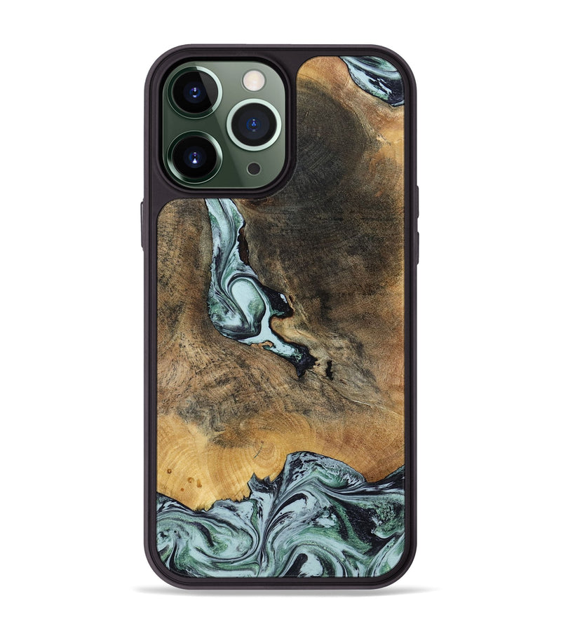 iPhone 13 Pro Max Wood Phone Case - Avi (Green, 799408)