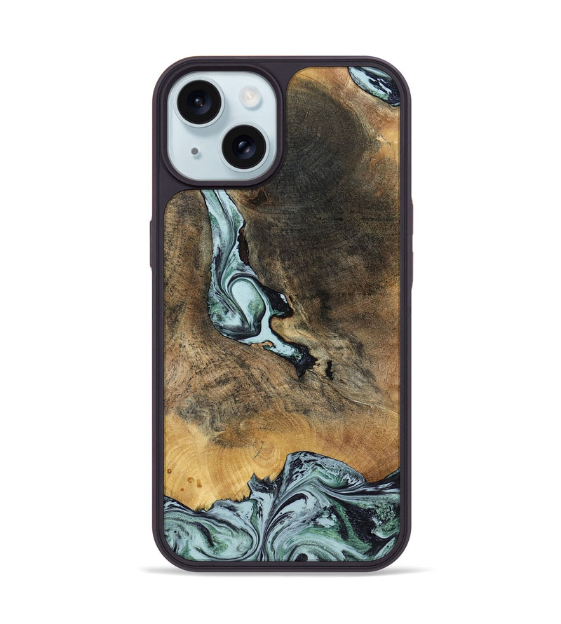 iPhone 15 Wood Phone Case - Avi (Green, 799408)
