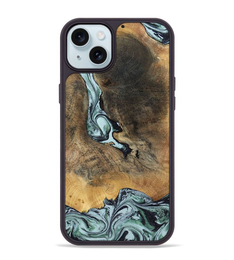 iPhone 15 Plus Wood Phone Case - Avi (Green, 799408)