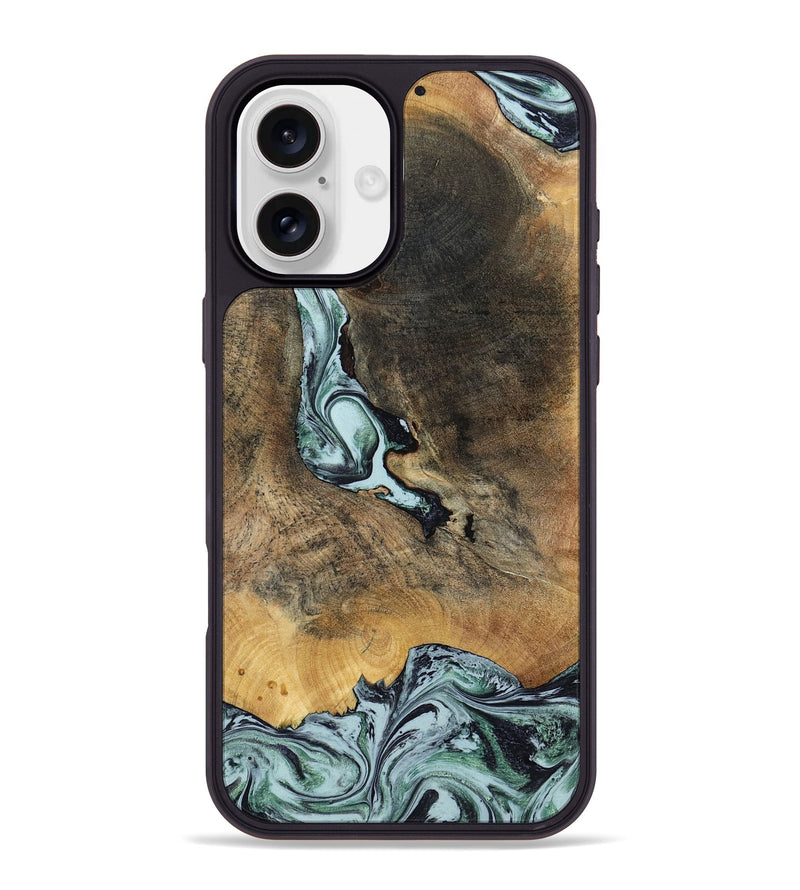 iPhone 16 Plus Wood Phone Case - Avi (Green, 799408)