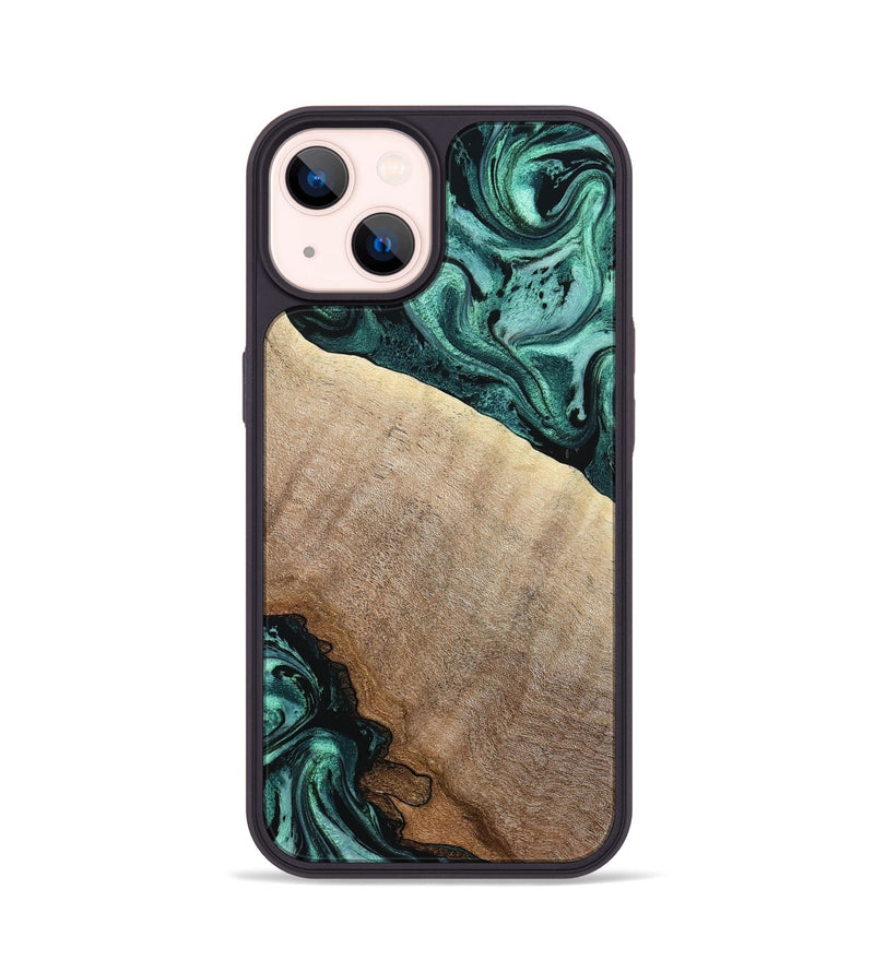 iPhone 14 Wood Phone Case - Scot (Green, 799410)