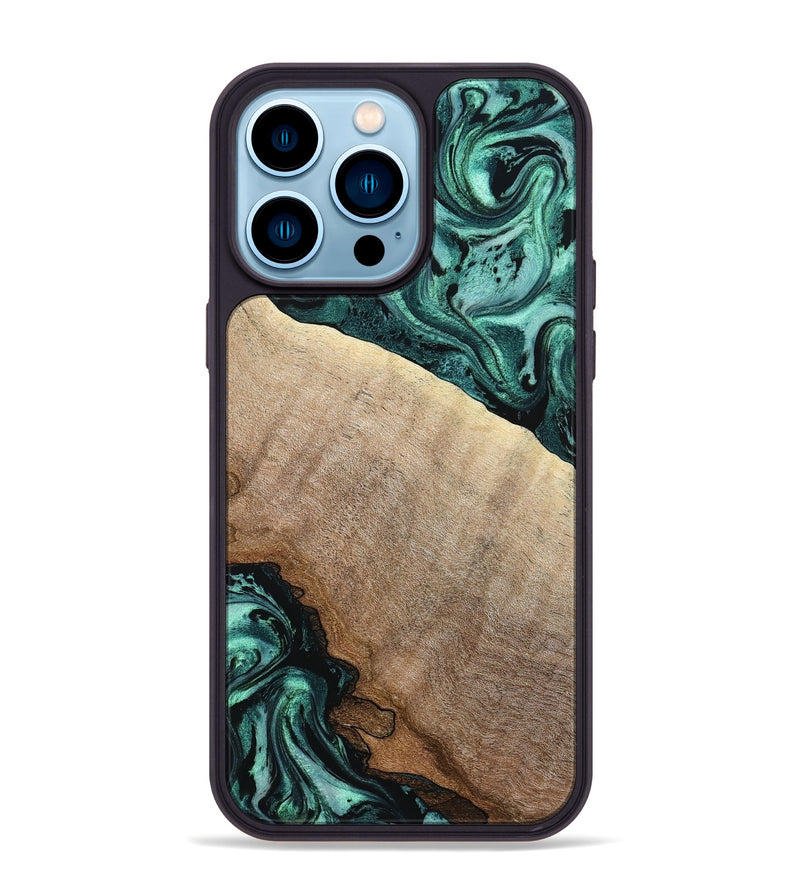 iPhone 14 Pro Max Wood Phone Case - Scot (Green, 799410)