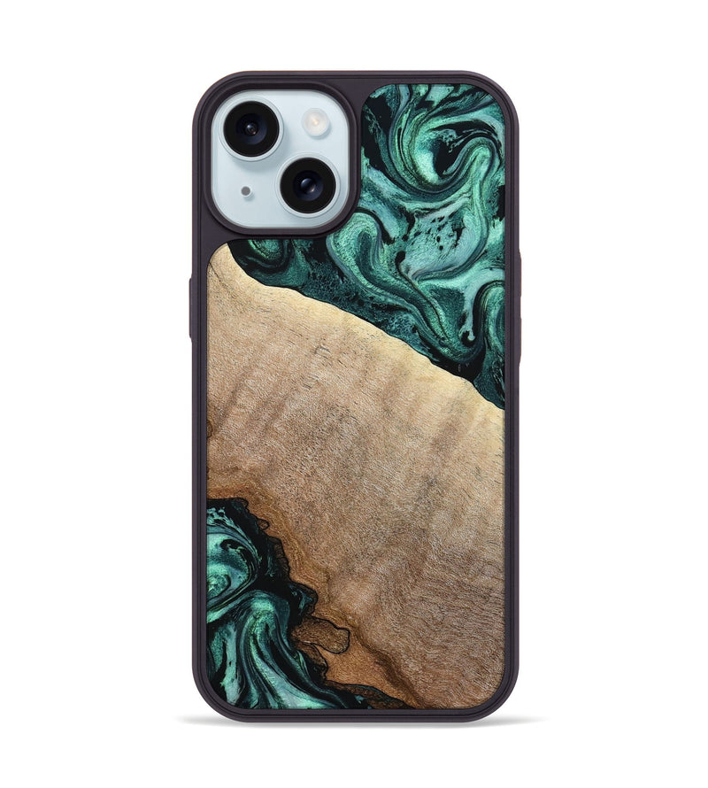 iPhone 15 Wood Phone Case - Scot (Green, 799410)