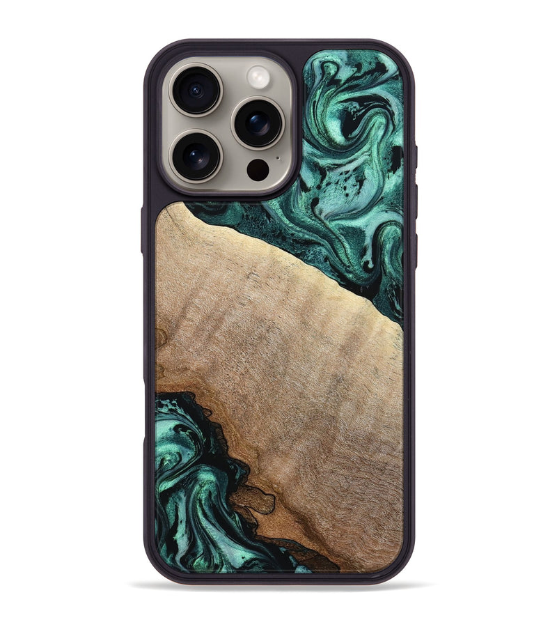 iPhone 16 Pro Max Wood Phone Case - Scot (Green, 799410)