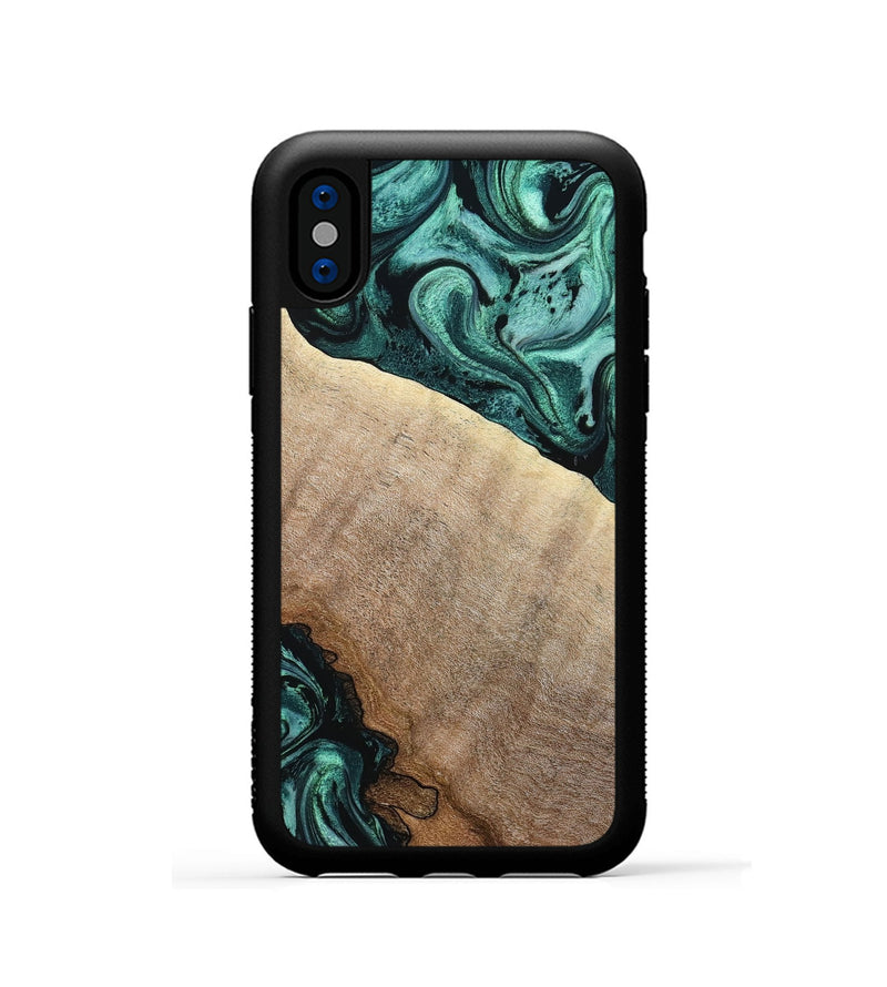 iPhone Xs Wood Phone Case - Scot (Green, 799410)
