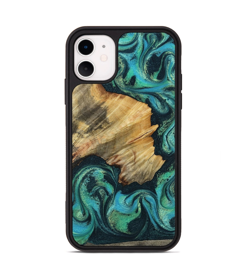 iPhone 11 Wood Phone Case - Dara (Green, 799412)