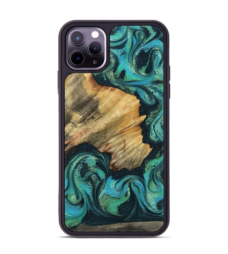 iPhone 11 Pro Max Wood Phone Case - Dara (Green, 799412)