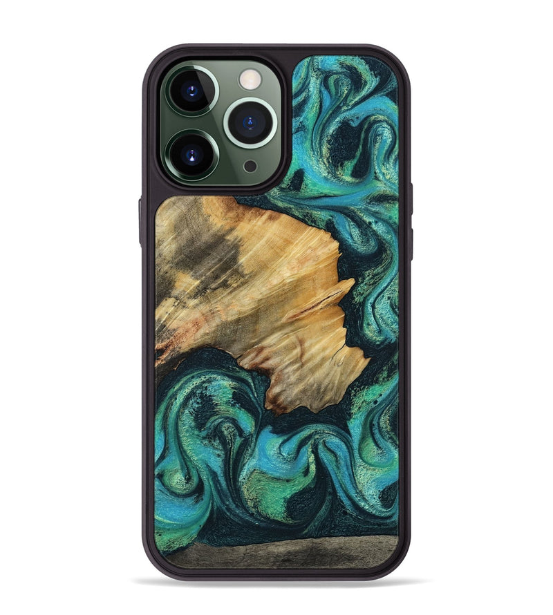 iPhone 13 Pro Max Wood Phone Case - Dara (Green, 799412)