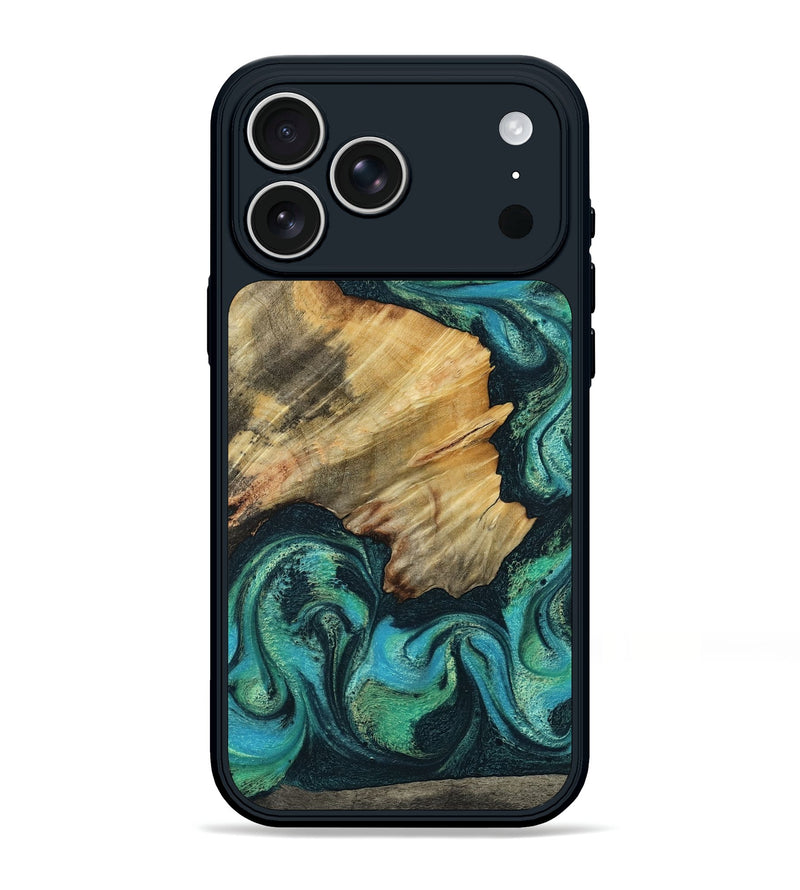 iPhone 17 Pro Max Wood Phone Case - Dara (Green, 799412)