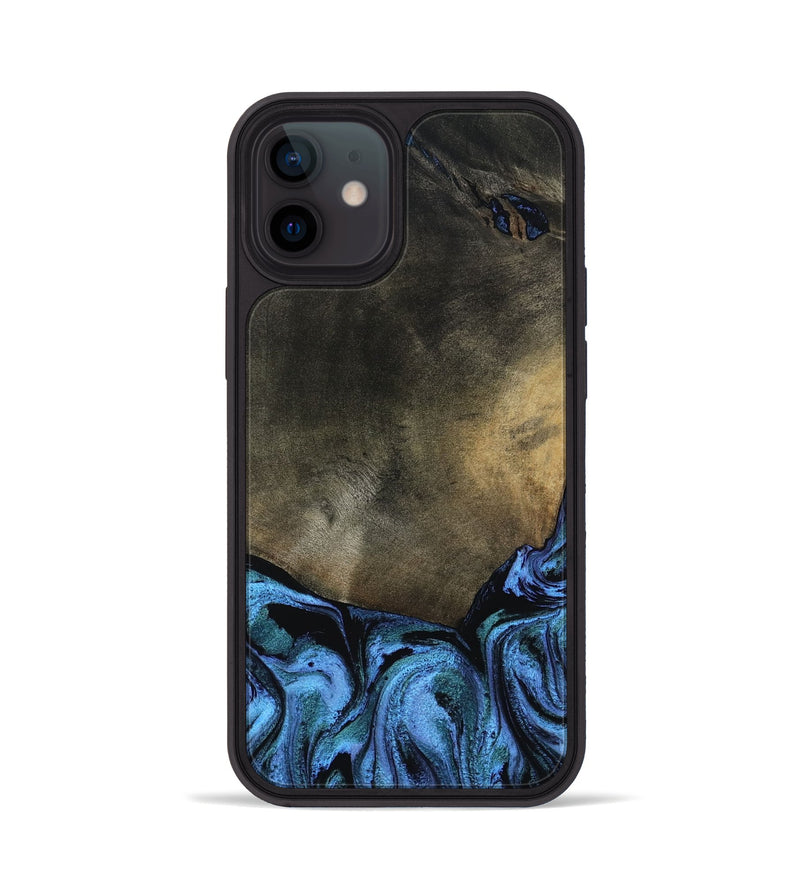 iPhone 12 Wood Phone Case - Gunner (Blue, 799427)