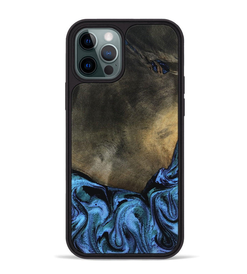 iPhone 12 Pro Max Wood Phone Case - Gunner (Blue, 799427)